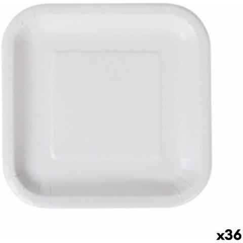 Set Di Piatti Algon Monouso Bianco Cartone 23 Cm (36 Unità) - Foto 1
