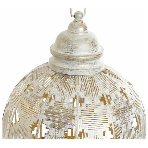 Gabbia Dkd Home Decor 27,5 X 27,5 X 52 Cm Finitura Invecchiata Dorato Metallo Bianco Giardino - Foto 3