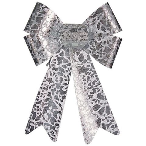 Fiocco Decorazione Natalizia Stampa Argentato Pvc 16 X 24 X 4 Cm (12 Unità) - Foto 2