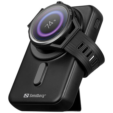 420-94 batteria portatile 10000 mAh Carica wireless Nero - Foto 6