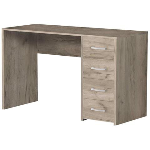 Scrivania Porta Pc In Legno Nobilitato Con 4 Cassetti Cuba - Burlywood - Foto 1