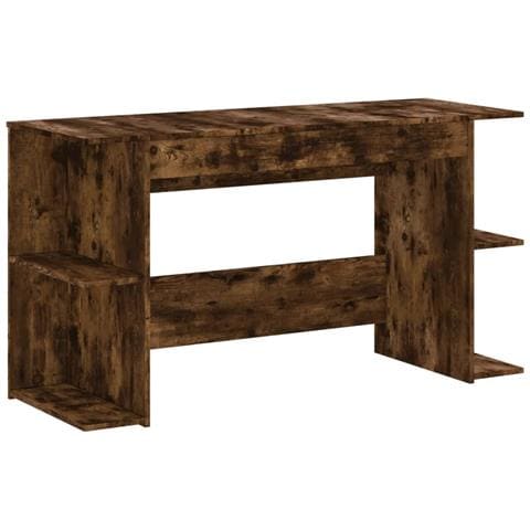 Scrivania Rovere Fumo 140x50x75 Cm In Legno Multistrato - Foto 2