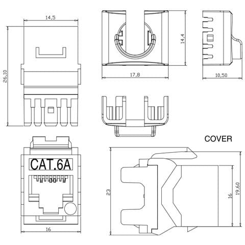 Kit 24 Frutti Cat. 6a Utp 180 Keystone Con Pinza Crimpatrice - Foto 2