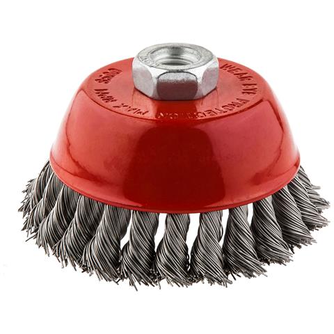 Spazzola Metallica Per Il Viso 100 Mm X M14, Inox - Foto 1