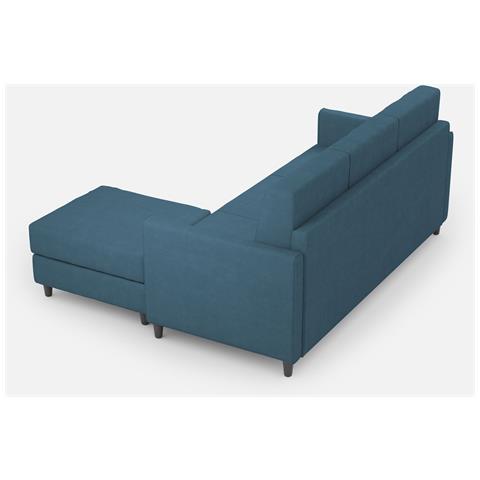 Divano Karay 3 Posti (tre Sedute Da 60cm) + Pouf Misure Esterne L. 198 P. 155 Colore Avio - Foto 5