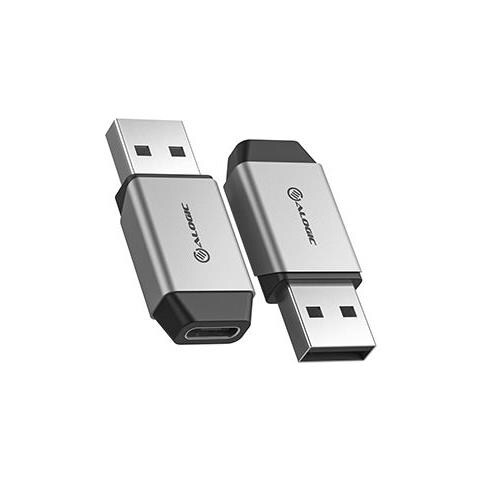 ULACMN-SGR adattatore per inversione del genere dei cavi USB-A USB-C Mini Nero, Argento - Foto 3