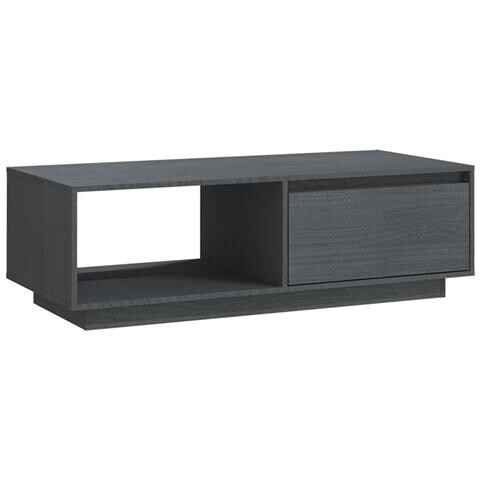 Lusso Casadino -  Tavolino Da Salotto Grigio 110x50x33,5cm Legno Massello Di Pino - Foto 1