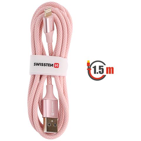 Cavo Usb A Lightning Design Intrecciato Anti Groviglio, Rosa - Foto 2
