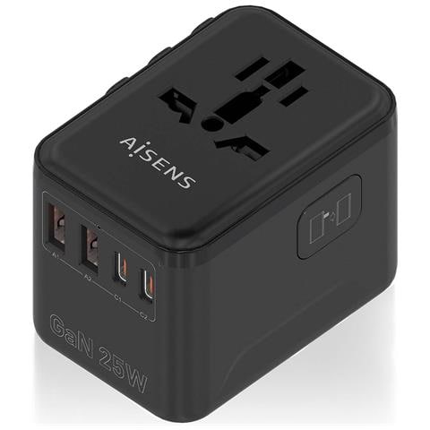ASPS-2A2C08-BK Caricabatterie per dispositivi mobili Universale Nero AC Ricarica rapida Interno - Foto 1