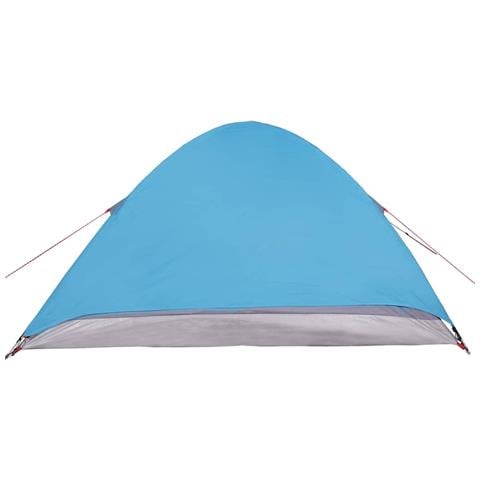 Tenda da Campeggio a Cupola per 4 Persone Blu Impermeabile - Foto 8