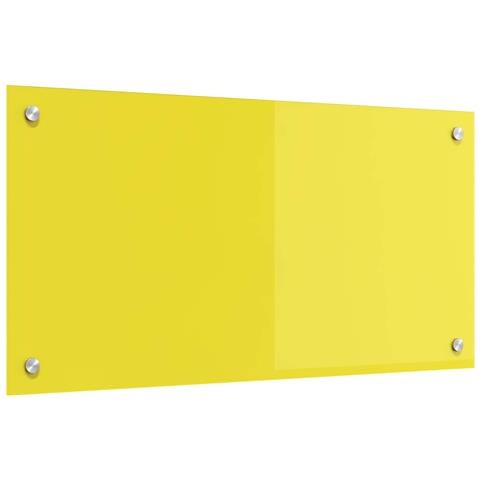Schienale da Cucina Giallo 80x40x0,6 cm in Vetro Temperato - Foto 1