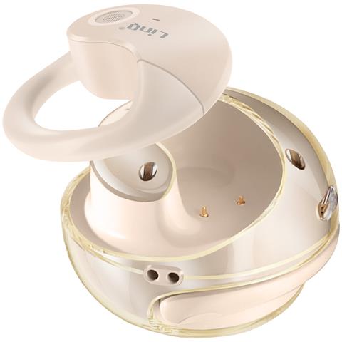 Auricolari Bluetooth Clip Design Aperto Microfono Touch, Beige - Foto 1