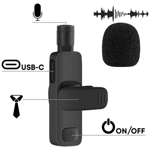 Microfono A Clip Wireless Con Lightning Per Iphone - Foto 5