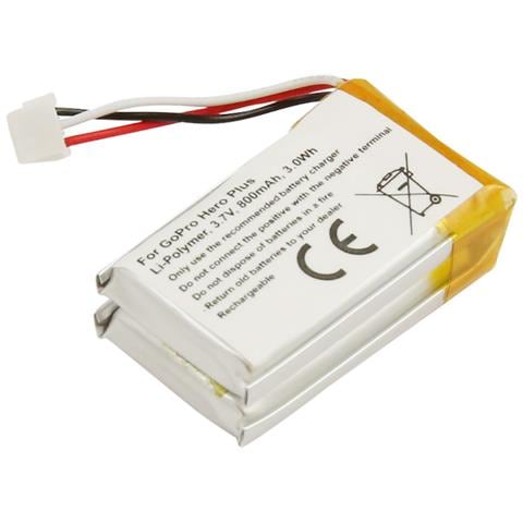 Batteria Per Fotocamera Gopro Hero Plus Li Polymer 3. 7v 800mah 3.0wh - Foto 1