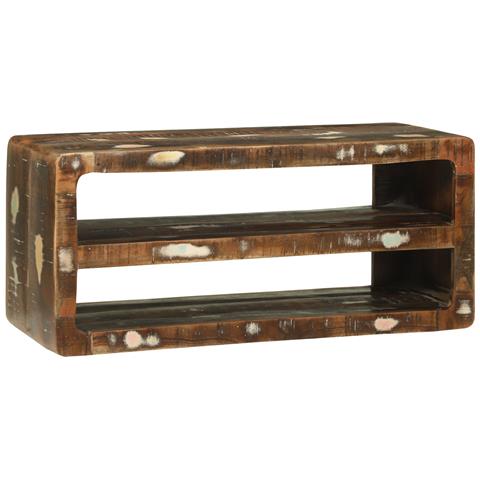 Mobile TV 80x32x36 cm in legno massello riciclato - Foto 2