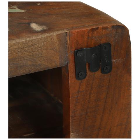 Mobile TV 80x32x36 cm in legno massello riciclato - Foto 9