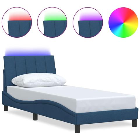 Giroletto senza Materasso Blu 90x200 cm in Tessuto - Foto 1