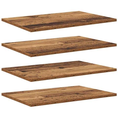 Scaffale 4 pcs Marrone 60 x 40 x 1.5 cm Legno multistrato - Foto 1