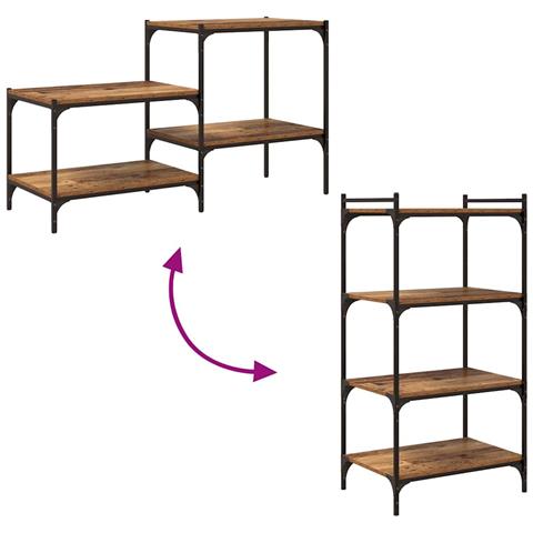 Scaffale 4 pcs Marrone 60 x 40 x 1.5 cm Legno multistrato - Foto 9