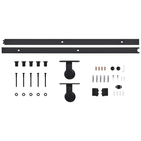 Porta scorrevole Marrone 90 x 208 cm Legno di pino massello - Foto 9