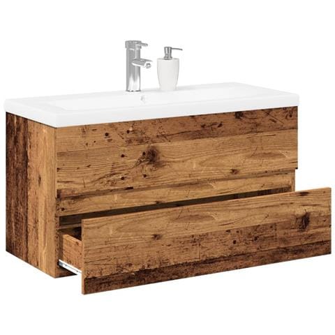 Mobile con Lavabo Integrato Legno Antico - Foto 2