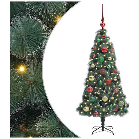 Albero di Natale artificiale preilluminato con set di palline - Foto 1
