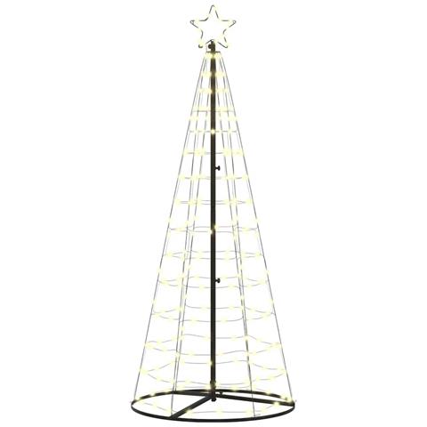 Albero di Natale LED con 390 LED Bianco caldo 250 cm Ferro - Foto 1