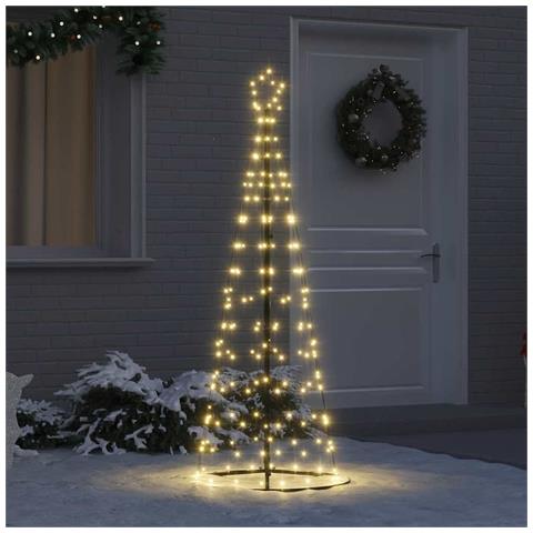 Albero di Natale LED con 390 LED Bianco caldo 250 cm Ferro - Foto 2