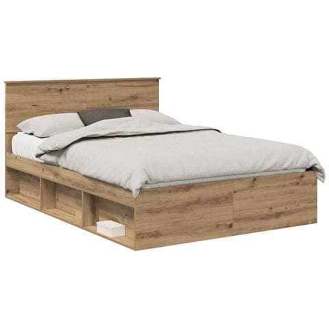 Struttura del letto Rovere Artigianale 140 x 190 cm - Foto 1