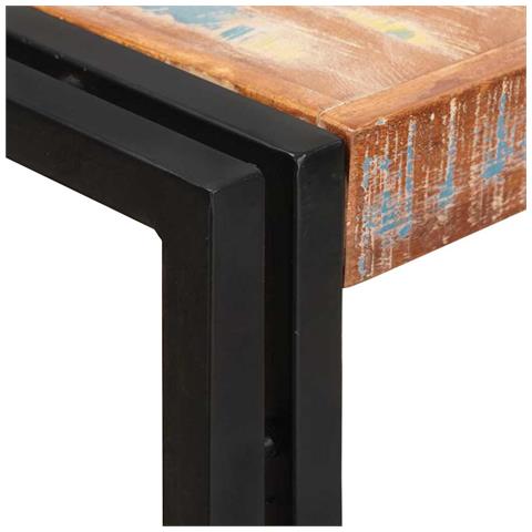 Libreria con Porte Marrone Legno Recuperato Massello e Metallo - Foto 9