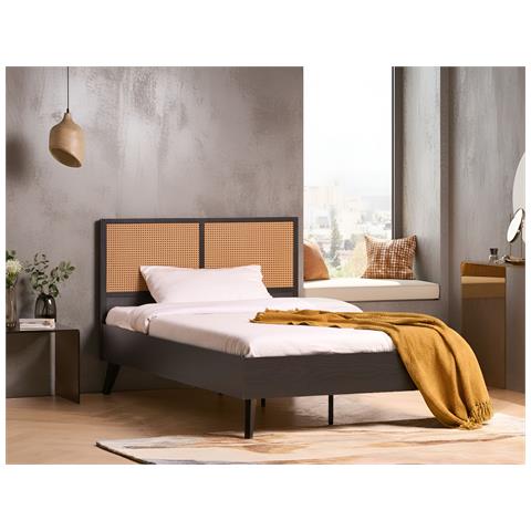 Letto Monpazier 120 X 200 Cm Nero - Foto 1