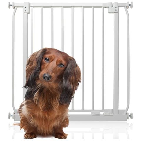 Bettacare Cancelletto Per Cani Elite Con Montaggio A Pressione, 71cm - 80cm, Bianco Opaco - Foto 1