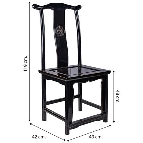 Sedia In Legno Nero 49x42x119/48h - Foto 7