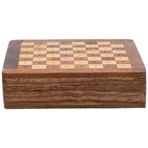 Gioco 3/11 (scacchi+domino+dadi) In Scatola, Legno Marrone 15,5x16x3 - Foto 2