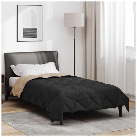 Piumone Completo Annuale Nero e Talpa 200 x 155 cm Microfibra - Foto 2