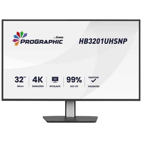 Monitor 31,5" Flat HB3201UHSNP-B1 4K Ultra HD Tempo di risposta 4 ms - Foto 1