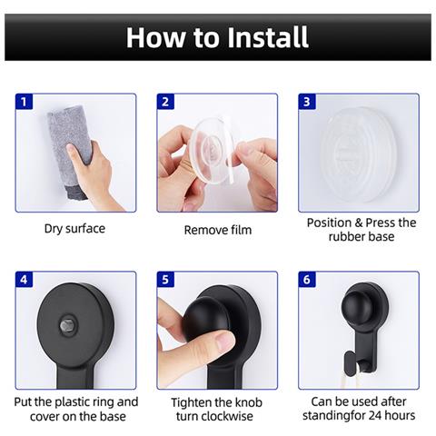 Set Da 4 Ganci A Ventosa In Acciaio Inossidabile - Riutilizzabili Senza Trapano Multi-superficie Non Graffianti Per Bagno Cucina Soggiorno Camera Silver - Foto 7