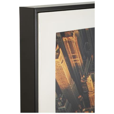 Stampa Su Tela New York Skyline Vista Aerea Con Cornice Nera - Foto 2