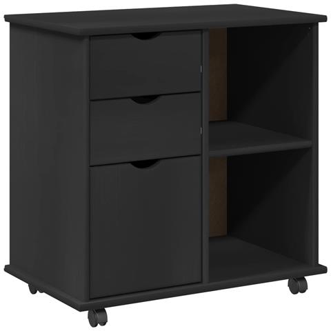 Mobile con Ruote con ruota Nero 63,5 x 39 x 65,5 cm - Foto 1