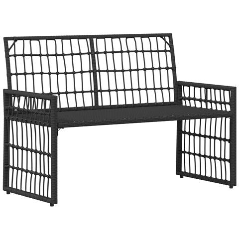 Set di Mobili da Esterno 4 pcs Nero e Grigio scuro - Foto 9