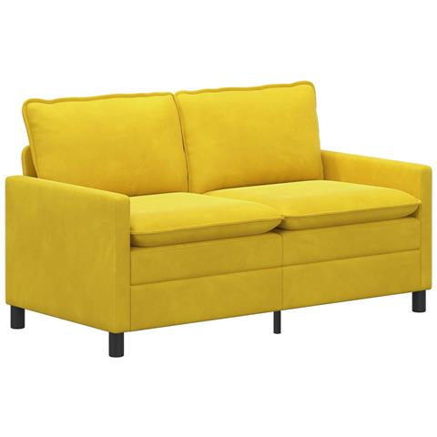 Divano Giallo 156 x 81 x 87,5 cm Velluto - Foto 1