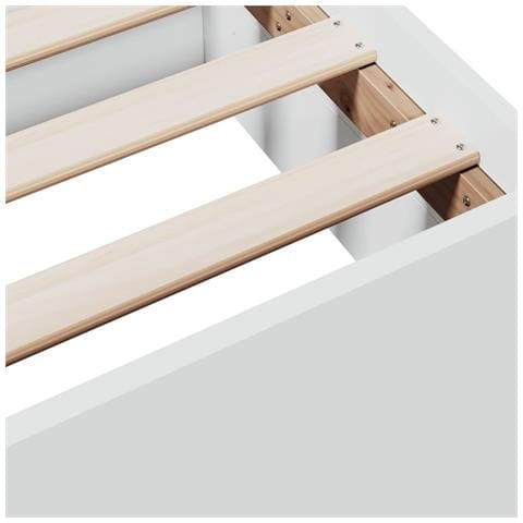 Giroletto con Cassetti Bianco 140x190 cm in Legno Multistrato - Foto 9