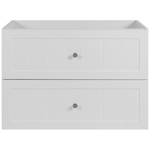 Mobile sottolavabo, Bianco e nero, 160 cm, 4 cassetti con chiusura ammortizzata, Mobili da bagno - Foto 2