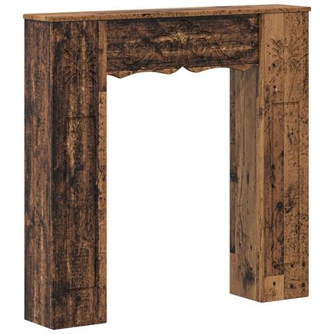 Cornice per camino Legno antico 102 x 20 x 102 cm - Foto 1
