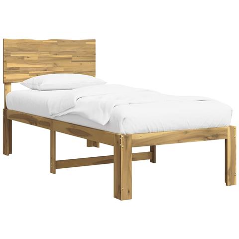 Letto Singolo con Testiera ROSTOCK Bianco 80 x 200 cm - Foto 1