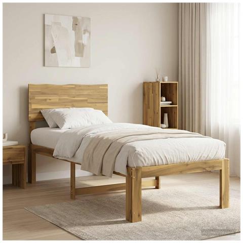 Letto Singolo con Testiera ROSTOCK Bianco 80 x 200 cm - Foto 2