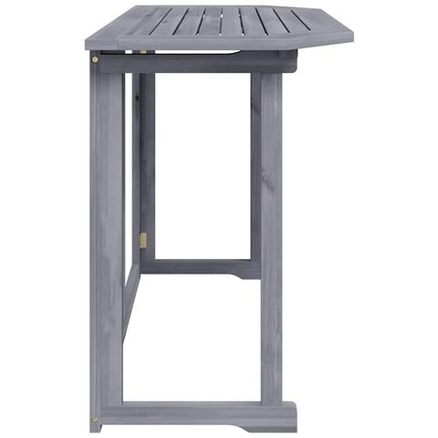 Tavolo Da Balcone Pieghevole 120x70x74cm In Massello Di Acacia - Foto 2