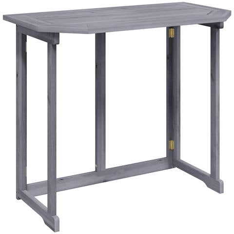 Tavolo Da Balcone Pieghevole 120x70x74cm In Massello Di Acacia - Foto 1