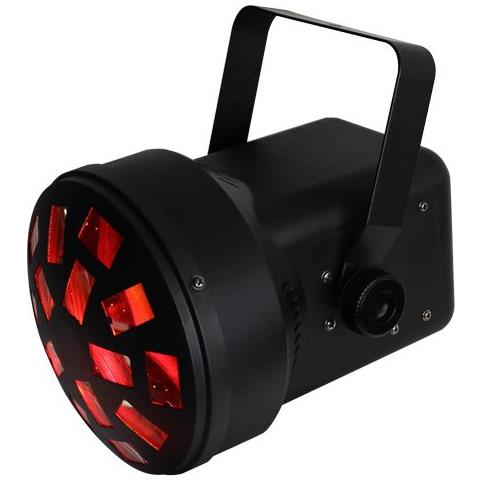 Mushroom - Mini Faro Riflettore A 6 Led Da 3 W Rgbwa Per Effetto Luci, Colore Nero - Foto 1
