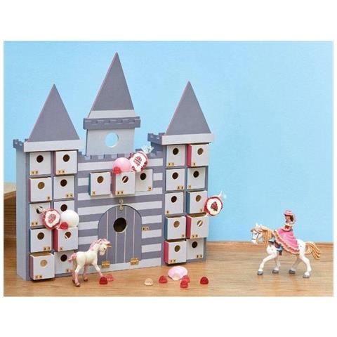 Calendario Dell'avvento Castello In Legno Per Decorare 42 X 42 Cm - Foto 1